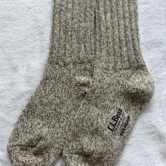 L.L.Bean Men's Tan Wool Socks - Picture 3 of 5